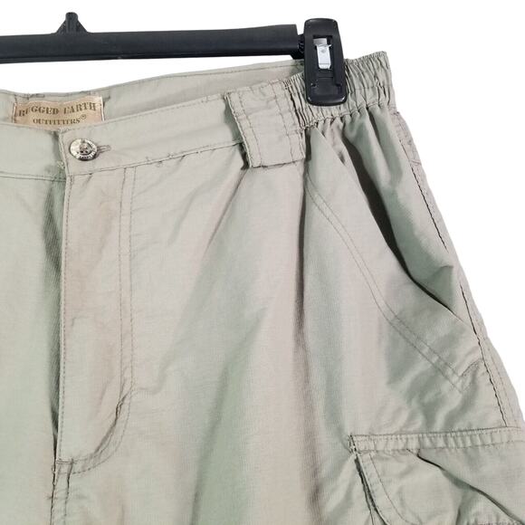 Rugged Earth cargo pants shorts combo convertible men's medium green lightweight - Picture 4 of 15